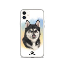 Load image into Gallery viewer, Black &amp; White Siberian Husky iPhone Cases