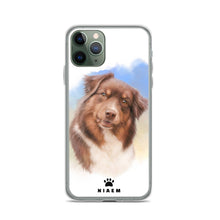Load image into Gallery viewer, Australian Shepherd Dog Illustration iPhone Cases