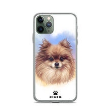 Load image into Gallery viewer, Pomeranian Dog Illustration iPhone Cases