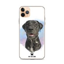 Load image into Gallery viewer, black Labrador Retriever Dog Illustration iPhone Cases