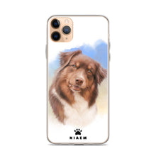 Load image into Gallery viewer, Australian Shepherd Dog Illustration iPhone Cases