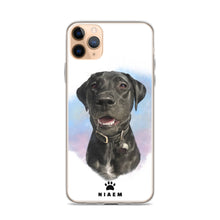 Load image into Gallery viewer, Black Labrador Retriever Dog Illustration iPhone Cases