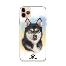 Load image into Gallery viewer, Black &amp; White Siberian Husky iPhone Cases