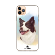 Load image into Gallery viewer, Border Collie Dog illustration iPhone Cases
