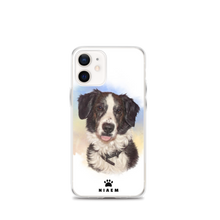 Load image into Gallery viewer, Black and White Border Collie Dog Illustration iPhone Cases