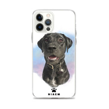 Load image into Gallery viewer, black Labrador Retriever Dog Illustration iPhone Cases