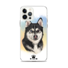 Load image into Gallery viewer, Black &amp; White Siberian Husky iPhone Cases