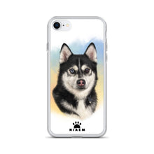Load image into Gallery viewer, Black &amp; White Siberian Husky iPhone Cases