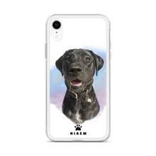 Load image into Gallery viewer, black Labrador Retriever Dog Illustration iPhone Cases