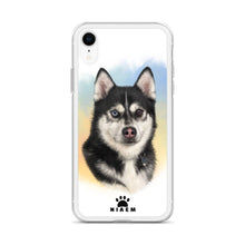 Load image into Gallery viewer, Black &amp; White Siberian Husky iPhone Cases