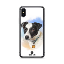 Load image into Gallery viewer, Black and White Puppy Illustration iPhone Cases