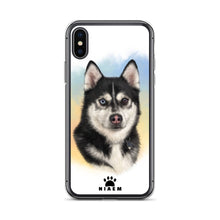 Load image into Gallery viewer, Black &amp; White Siberian Husky iPhone Cases