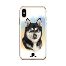 Load image into Gallery viewer, Black &amp; White Siberian Husky iPhone Cases