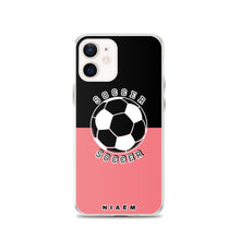 Load image into Gallery viewer, Soccer iPhone Case (Black &amp; Pink 2)