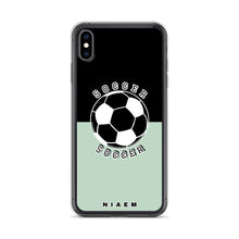 Load image into Gallery viewer, Soccer iPhone Case (Black &amp; Green 5)