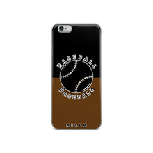 Load image into Gallery viewer, Baseball iPhone Case (Black &amp; Brown)