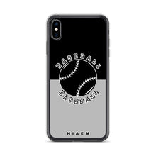 Load image into Gallery viewer, Baseball iPhone Case (Black &amp; Grey 2)