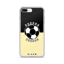 Load image into Gallery viewer, Soccer iPhone Case (Black &amp; Yellow 2)