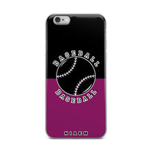 Load image into Gallery viewer, Baseball iPhone Case (Black &amp; Pink 6)