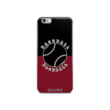 Load image into Gallery viewer, Baseball iPhone Case (Black &amp; Red 2)