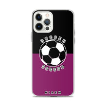 Load image into Gallery viewer, Soccer iPhone Case (Black &amp; Pink 6)