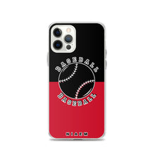 Load image into Gallery viewer, Baseball iPhone Case (Black &amp; Red)