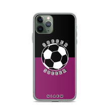 Load image into Gallery viewer, Soccer iPhone Case (Black &amp; Pink 6)