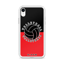 Load image into Gallery viewer, Volleyball iPhone Case (Black &amp; Red 1)