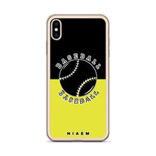 Load image into Gallery viewer, Baseball iPhone Case (Black &amp; Yellow 3)