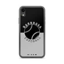 Load image into Gallery viewer, Baseball iPhone Case (Black &amp; Grey 2)