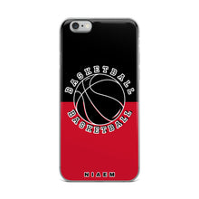 Load image into Gallery viewer, Basketball iPhone Case (Black &amp; Red)