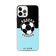 Load image into Gallery viewer, Soccer iPhone Case (Black &amp; Blue 6)