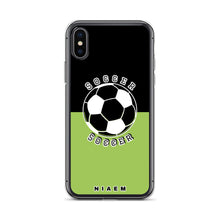Load image into Gallery viewer, Soccer iPhone Case (Black &amp; Green 3)