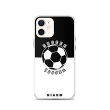 Load image into Gallery viewer, Soccer iPhone Case (Black &amp; White)