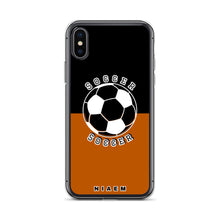 Load image into Gallery viewer, Soccer iPhone Case (Black &amp; Brown 1)