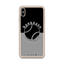 Load image into Gallery viewer, Baseball iPhone Case (Black &amp; Grey 1)
