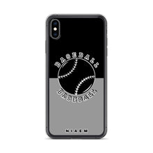Load image into Gallery viewer, Baseball iPhone Case (Black &amp; Grey 1)