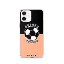 Load image into Gallery viewer, Soccer iPhone Case (Black &amp; Orange 2)