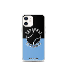 Load image into Gallery viewer, Baseball iPhone Case (Black &amp; Blue 1)