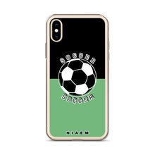 Load image into Gallery viewer, Soccer iPhone Case (Black &amp; Green 4)