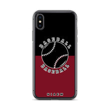 Load image into Gallery viewer, Baseball iPhone Case (Black &amp; Red 2)