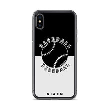 Load image into Gallery viewer, Baseball iPhone Case (Black &amp; Grey 3)