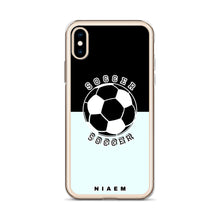 Load image into Gallery viewer, Soccer iPhone Case (Black &amp; Blue 5)
