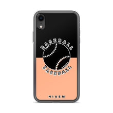 Load image into Gallery viewer, Baseball iPhone Case (Black &amp; Orange 2)