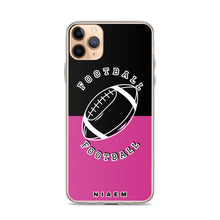Load image into Gallery viewer, American Football iPhone Case (Black &amp; Pink 5)