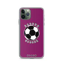 Load image into Gallery viewer, Soccer iPhone Case (Dark Pink)