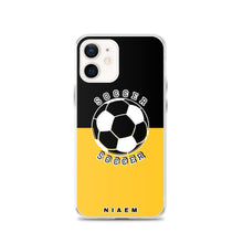 Load image into Gallery viewer, Soccer iPhone Case (Black &amp; Yellow)
