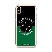 Load image into Gallery viewer, Baseball iPhone Case (Black &amp; Green 1)