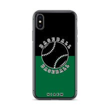 Load image into Gallery viewer, Baseball iPhone Case (Black &amp; Green 1)