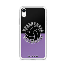 Load image into Gallery viewer, Volleyball iPhone Case (Black &amp; Purple 1)
